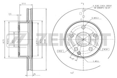 BS5639 ZEKKERT Тормозной диск