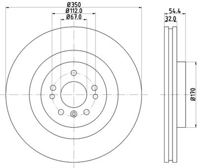 8DD355126321 HELLA Тормозной диск