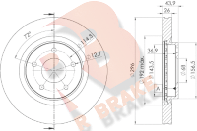 78RBD22057 R BRAKE Тормозной диск