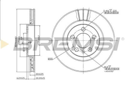 CD6928V BREMSI Тормозной диск