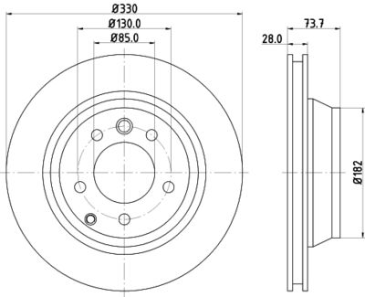 8DD355109821 HELLA Тормозной диск