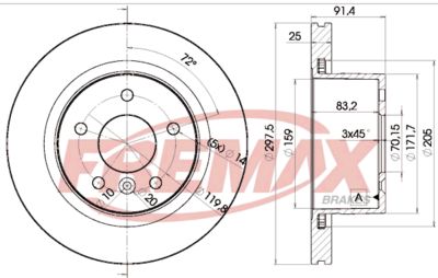 BD0380 FREMAX Тормозной диск