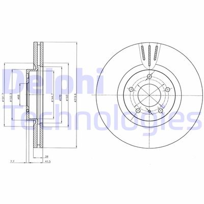 BG4107 DELPHI Тормозной диск