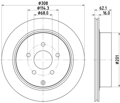 8DD355118811 HELLA PAGID Тормозной диск