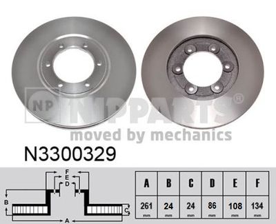 N3300329 NIPPARTS Тормозной диск