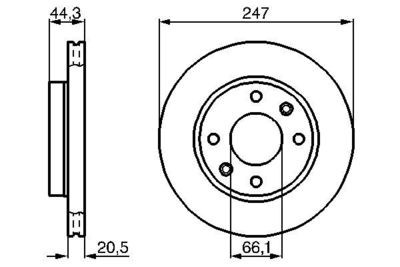 0986478211 BOSCH Тормозной диск