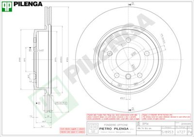 V727 PILENGA Тормозной диск