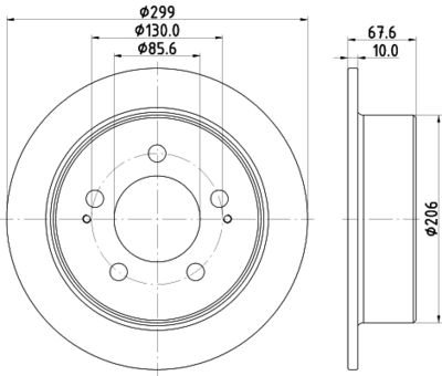 MDC2212 MINTEX Тормозной диск