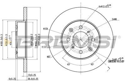 CD6872S BREMSI Тормозной диск