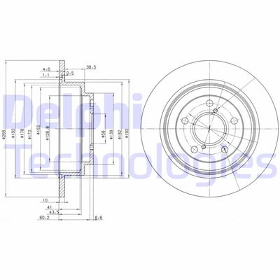 BG2826C DELPHI Тормозной диск