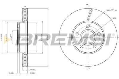 CD8509V BREMSI Тормозной диск