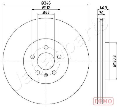 DI0912C JAPANPARTS Тормозной диск