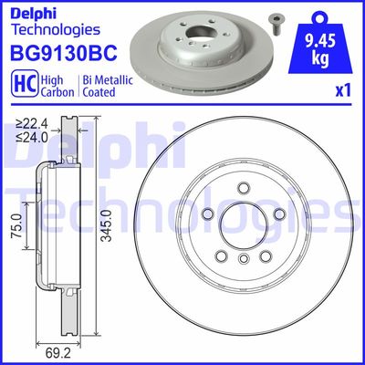 BG9130BC DELPHI Тормозной диск