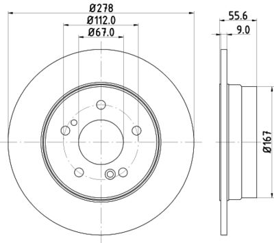 8DD355101011 HELLA Тормозной диск