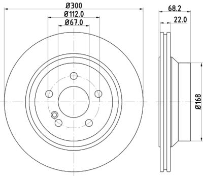 8DD355108861 HELLA Тормозной диск