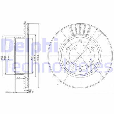 BG3535 DELPHI Тормозной диск