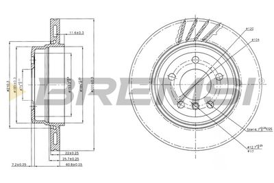 CD7297V BREMSI Тормозной диск