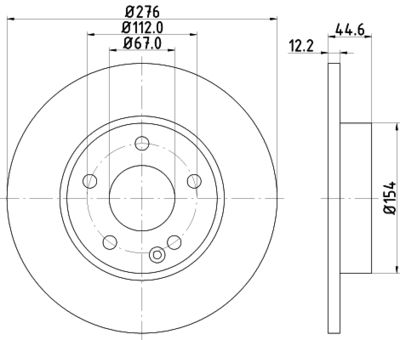 8DD355128261 HELLA PAGID Тормозной диск