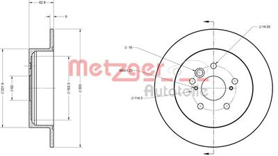 6110272 METZGER Тормозной диск