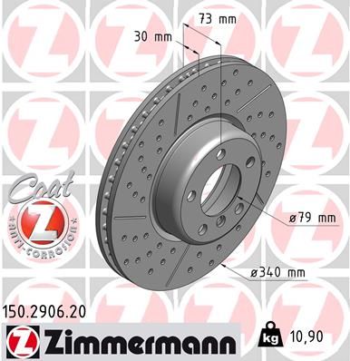 150290620 ZIMMERMANN Тормозной диск