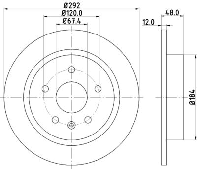 8DD355116831 HELLA PAGID Тормозной диск