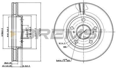 CD6501V BREMSI Тормозной диск