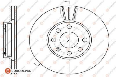 1618885080 EUROREPAR Тормозной диск