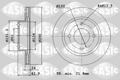 4004295J SASIC Тормозной диск