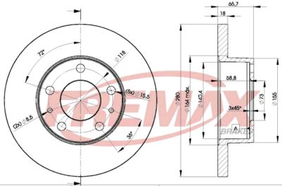 BD4680 FREMAX Тормозной диск