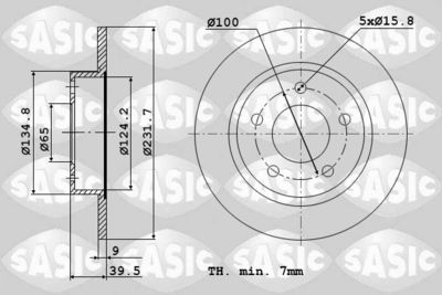9004589J SASIC Тормозной диск