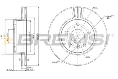 CD6873V BREMSI Тормозной диск