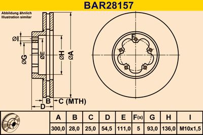 BAR28157 BARUM Тормозной диск