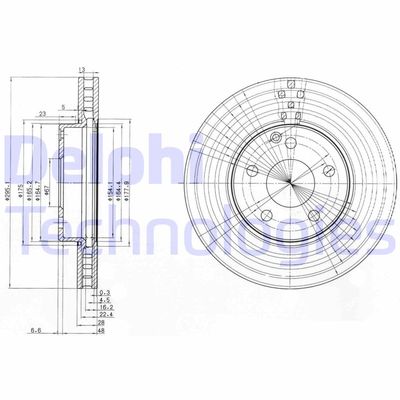 BG3755C DELPHI Тормозной диск