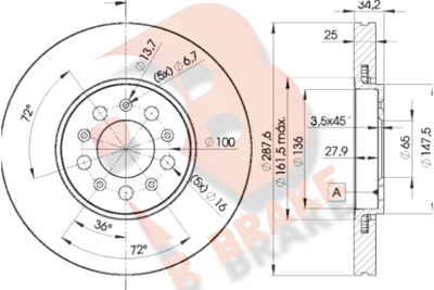 78RBD25604 R BRAKE Тормозной диск