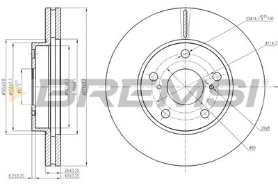 CD8401V BREMSI Тормозной диск