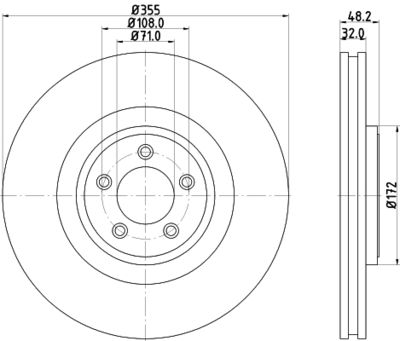 8DD355129071 HELLA PAGID Тормозной диск