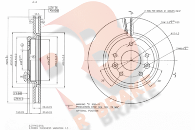 78RBD22089 R BRAKE Тормозной диск