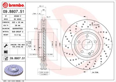 BV9003 BRECO Тормозной диск