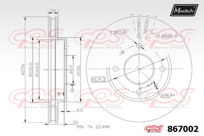 867002 MAXTECH Тормозной диск