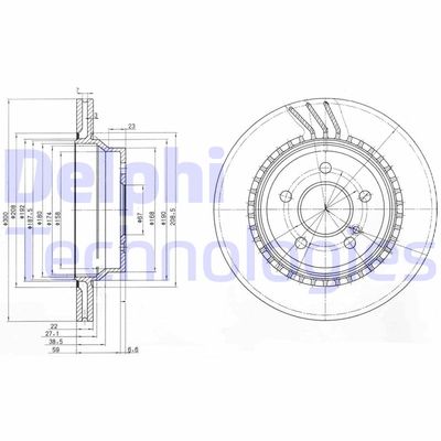 BG3758 DELPHI Тормозной диск