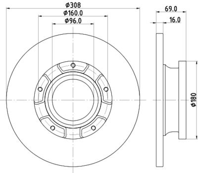 8DD355126591 HELLA PAGID Тормозной диск