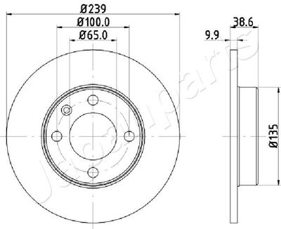 DI0937 JAPANPARTS Тормозной диск