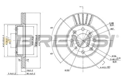 CD6377V BREMSI Тормозной диск