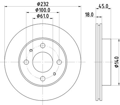 8DD355105921 HELLA PAGID Тормозной диск