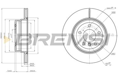 CD7812V BREMSI Тормозной диск