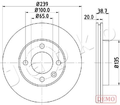 600939C JAPKO Тормозной диск