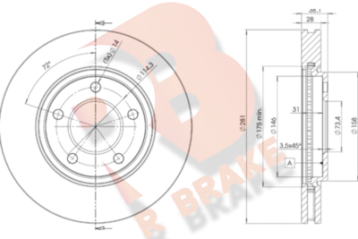 78RBD23002 R BRAKE Тормозной диск