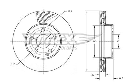 TX7408 TOMEX Brakes Тормозной диск