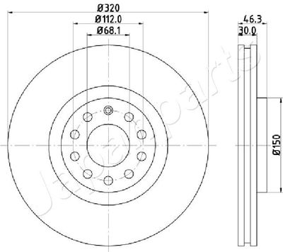 DI0909 JAPANPARTS Тормозной диск