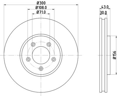 8DD355106821 HELLA Тормозной диск